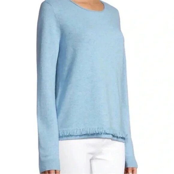 NWT Lilly Pulitzer Heathered Oxford Blue Vista Cashmere Sweater Large - Picture 2 of 6